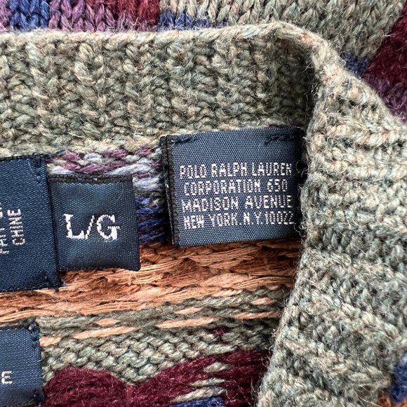 Vintage Polo Ralph Lauren Silk Cashmere Linen Fair Isle Knit Sweater Vest Preppy - Picture 8 of 9